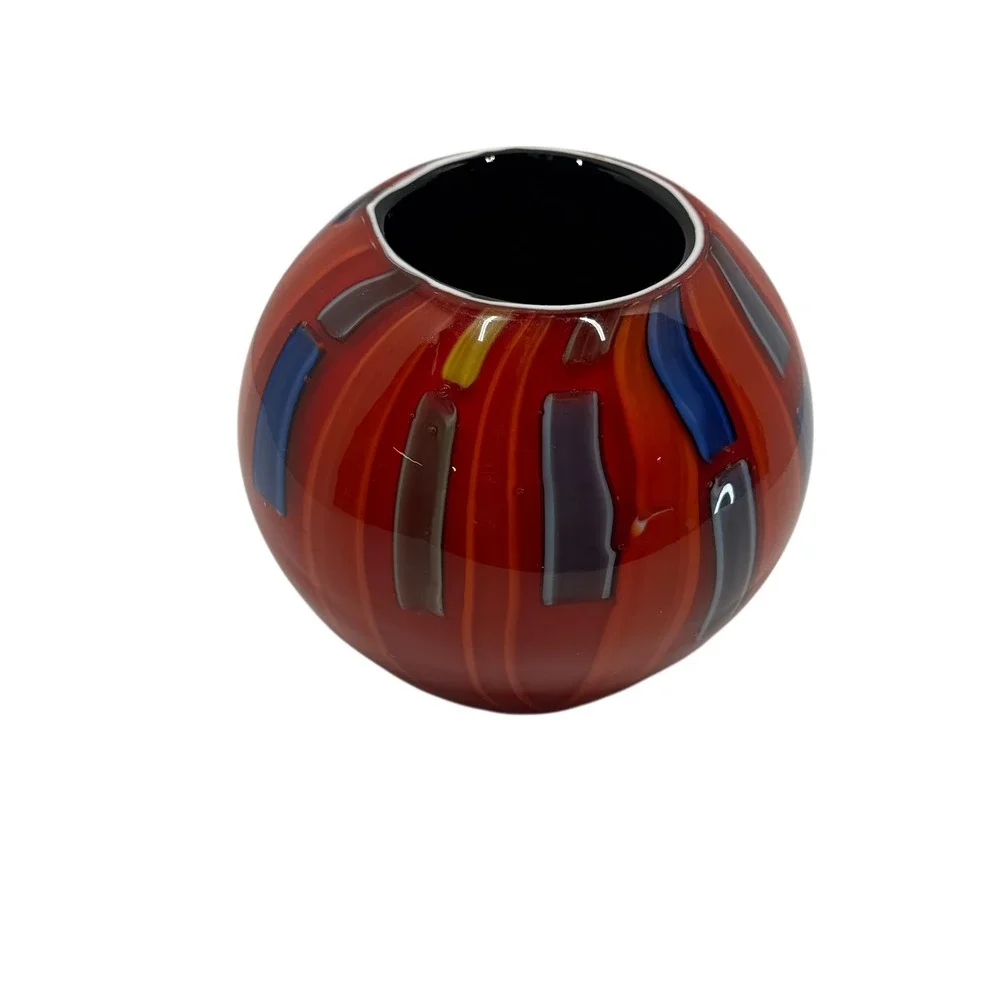 Gorgeous Designs Red Art Glass Vase‎ 4.5